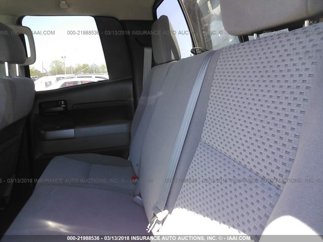 5TFRM5F1XDX056419 - 2013 TOYOTA TUNDRA DOUBLE CAB SR5 BLUE photo 8