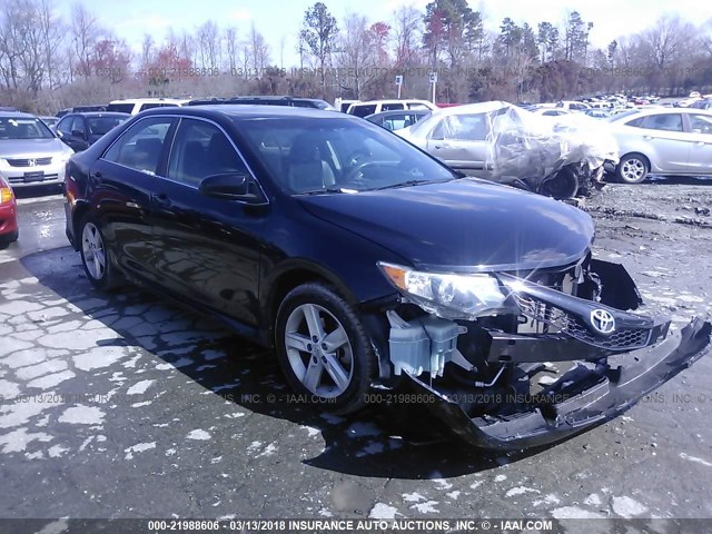 4T1BF1FK4CU037454 - 2012 TOYOTA CAMRY SE/LE/XLE BLACK photo 1