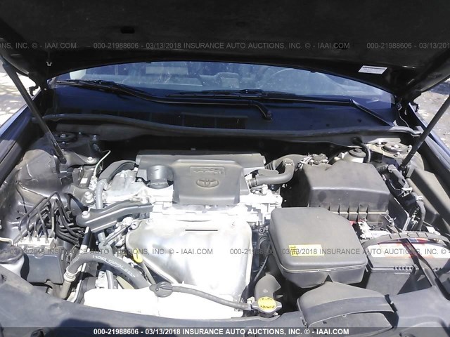 4T1BF1FK4CU037454 - 2012 TOYOTA CAMRY SE/LE/XLE BLACK photo 10