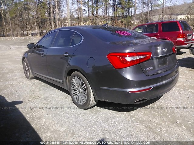 KNALN4D70E5163185 - 2014 KIA CADENZA PREMIUM/LIMITED GRAY photo 3