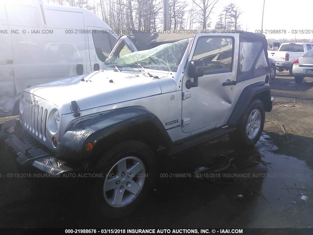 1J4AA2D1XAL229280 - 2010 JEEP WRANGLER SPORT ვერცხლისფერი ფოტო 2