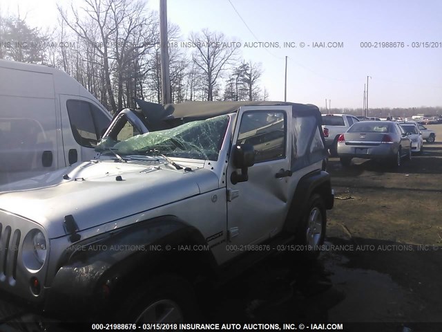1J4AA2D1XAL229280 - 2010 JEEP WRANGLER SPORT ვერცხლისფერი ფოტო 6