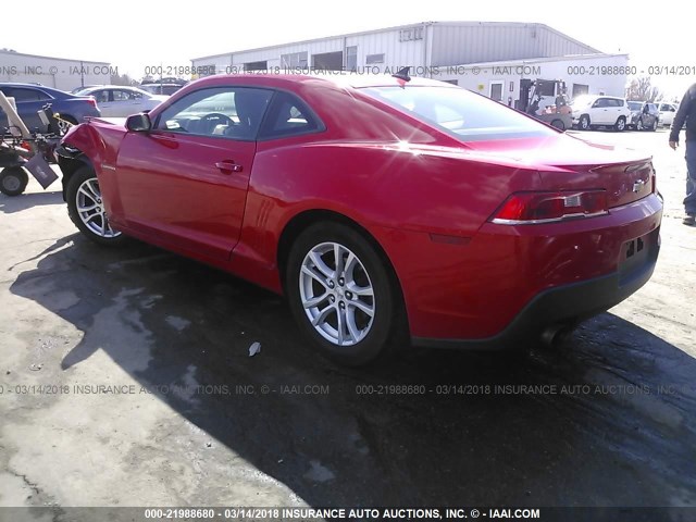 2G1FA1E3XF9119844 - 2015 CHEVROLET CAMARO LS RED photo 3