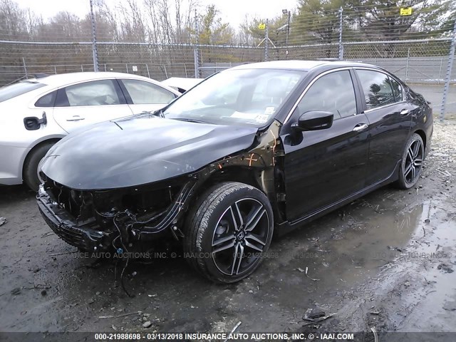 1HGCR2F57HA159770 - 2017 HONDA ACCORD SPORT 黑色 照片 2
