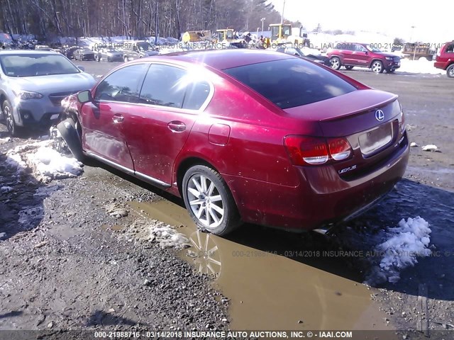 JTHCH96S360011603 - 2006 LEXUS GS GENERATION 200 300 BURGUNDY photo 3