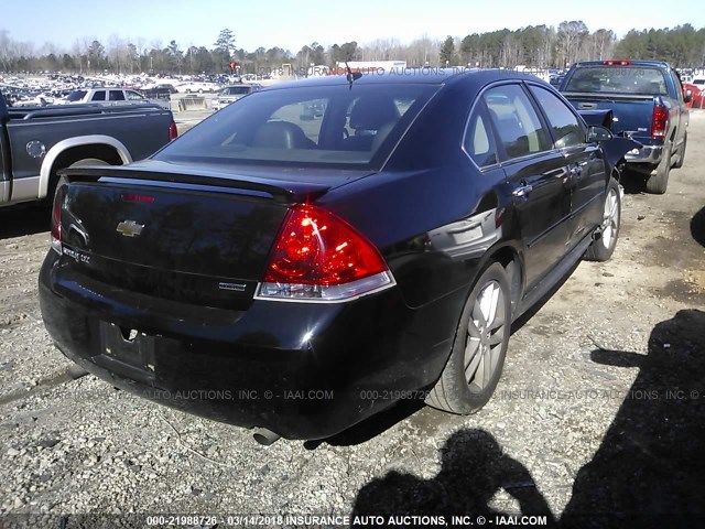 2G1WC5E34E1153700 - 2014 CHEVROLET IMPALA LIMITED LTZ BLACK photo 4