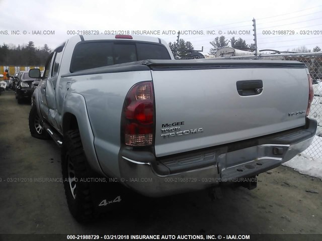 5TEMU52N97Z343265 - 2007 TOYOTA TACOMA DOUBLE CAB LONG BED SILVER photo 3