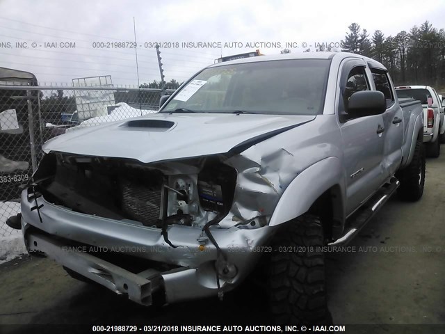 5TEMU52N97Z343265 - 2007 TOYOTA TACOMA DOUBLE CAB LONG BED SILVER photo 6