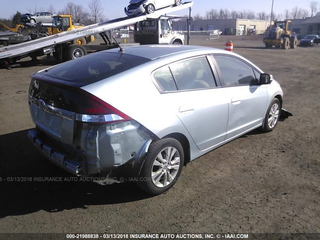 JHMZE2H74DS000663 - 2013 HONDA INSIGHT EX SILVER photo 4