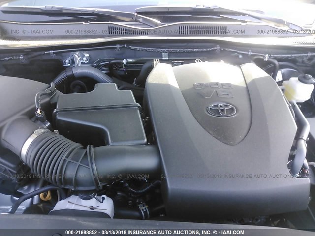 5TFDZ5BN9HX027553 - 2017 TOYOTA TACOMA DBL CAB/SR5/TRD SPORT/OR SILVER photo 10