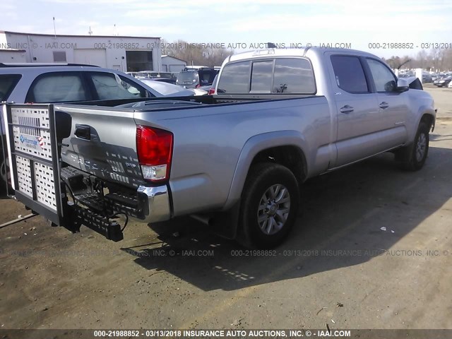 5TFDZ5BN9HX027553 - 2017 TOYOTA TACOMA DBL CAB/SR5/TRD SPORT/OR SILVER photo 4