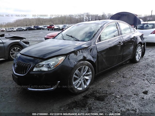 2G4GK5EX6E9266255 - 2014 BUICK REGAL BLACK photo 2