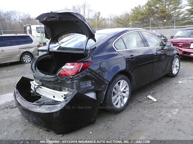 2G4GK5EX6E9266255 - 2014 BUICK REGAL BLACK photo 4