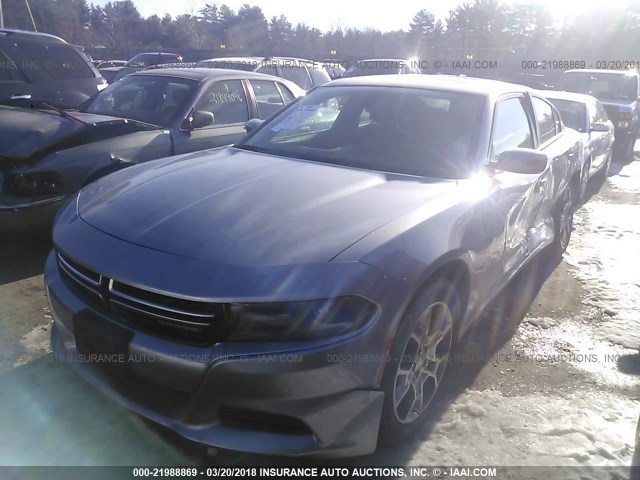 2C3CDXFG7FH787620 - 2015 DODGE CHARGER SE GRAY photo 2