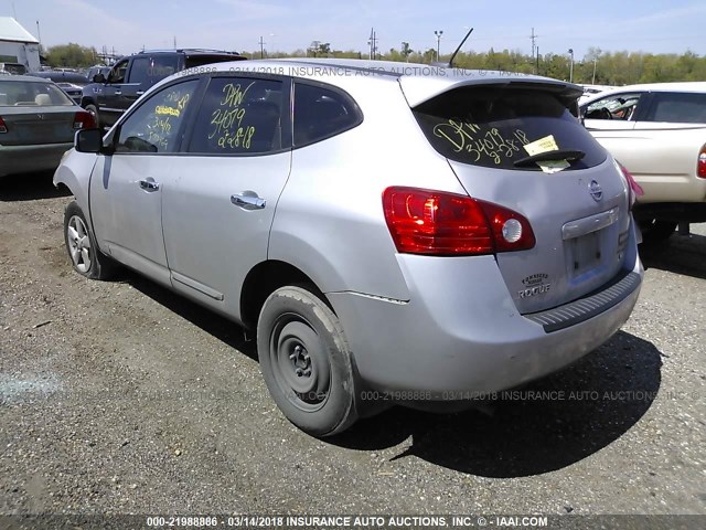 JN8AS5MT7DW500969 - 2013 NISSAN ROGUE S/SV SILVER photo 3