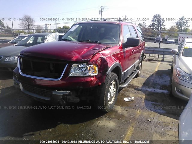 1FMRU15WX4LB71126 - 2004 FORD EXPEDITION XLT წითელი ფოტო 2