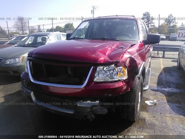 1FMRU15WX4LB71126 - 2004 FORD EXPEDITION XLT RED photo 6