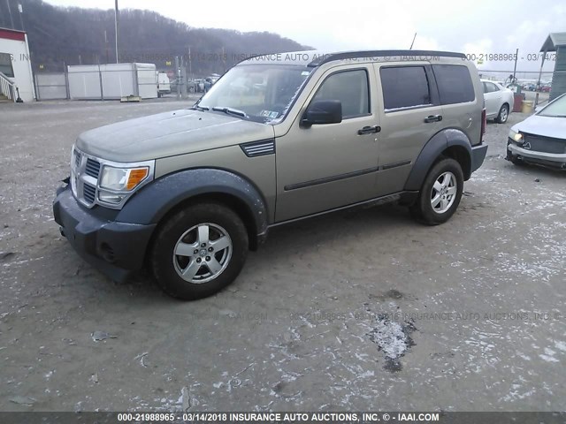 1D8GU28K67W564054 - 2007 DODGE NITRO SXT Pewter photo 2