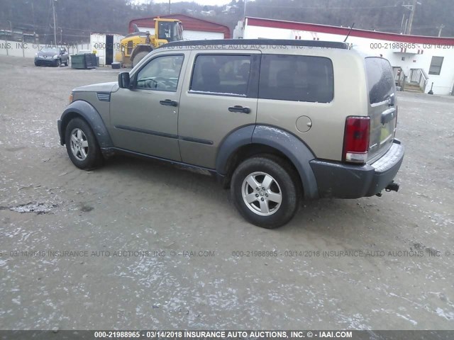 1D8GU28K67W564054 - 2007 DODGE NITRO SXT Pewter photo 3