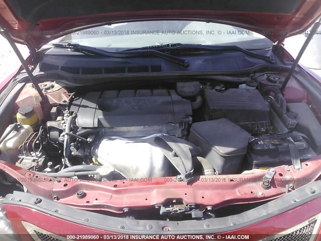 4T1BF3EK4BU738619 - 2011 TOYOTA CAMRY SE/LE/XLE Красный фото 10
