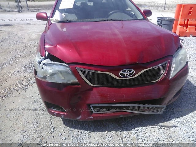 4T1BF3EK4BU738619 - 2011 TOYOTA CAMRY SE/LE/XLE Красный фото 6