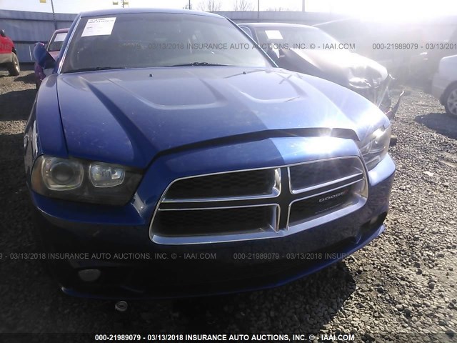 2C3CDXCT6CH260715 - 2012 DODGE CHARGER R/T BLUE photo 6