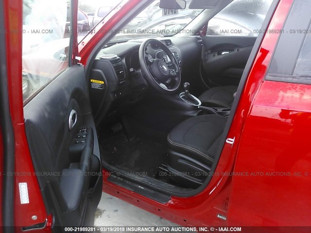 KNDJP3A58G7865554 - 2016 KIA SOUL + RED photo 5