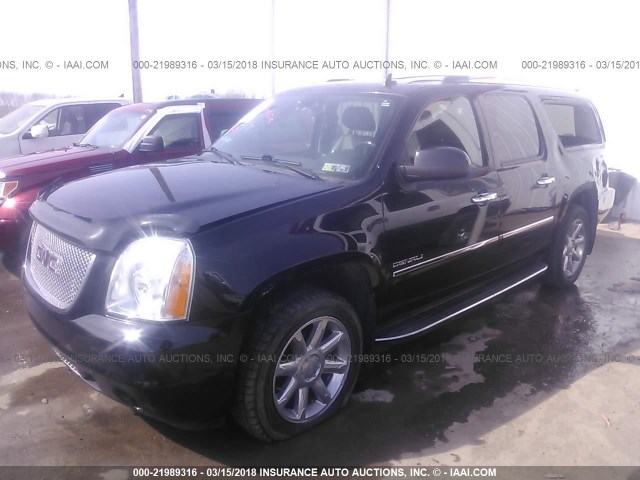 1GKS2MEF1BR296639 - 2011 GMC YUKON XL DENALI BLACK photo 2