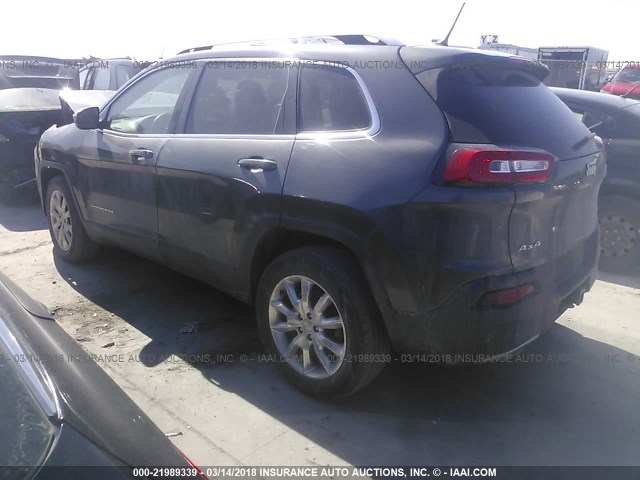 1C4PJMDB8FW521245 - 2015 JEEP CHEROKEE LIMITED GRAY photo 3