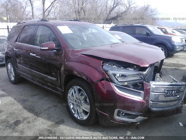 1GKKRTKD7FJ314736 - 2015 GMC ACADIA DENALI RED photo 1