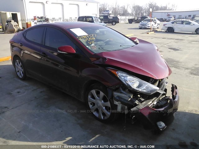 KMHDH4AE6DU849510 - 2013 HYUNDAI ELANTRA GLS/LIMITED RED photo 1