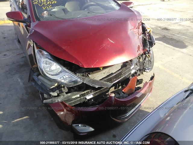 KMHDH4AE6DU849510 - 2013 HYUNDAI ELANTRA GLS/LIMITED RED photo 6