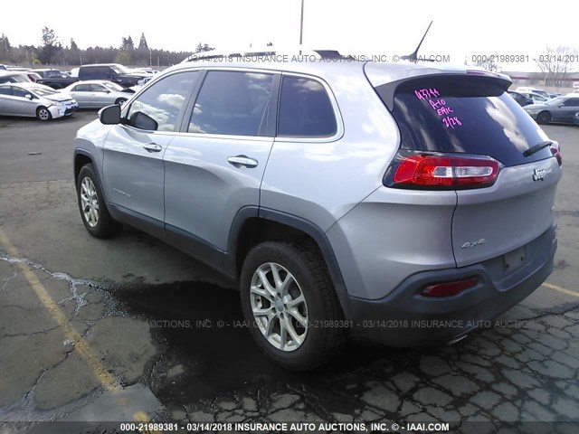 1C4PJMCS6EW153194 - 2014 JEEP CHEROKEE LATITUDE SILVER photo 3