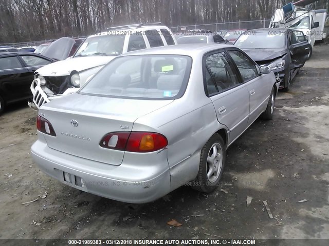 2T1BR12E8XC180504 - 1999 TOYOTA COROLLA VE/CE/LE SILVER photo 4