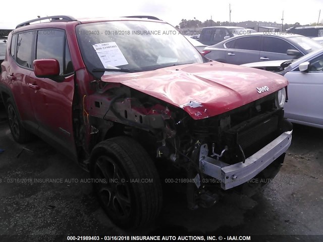 ZACCJABT9FPB34936 - 2015 JEEP RENEGADE LATITUDE RED photo 1