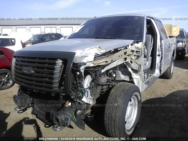 1FTFW1EF4BFC70828 - 2011 FORD F150 SUPERCREW SILVER photo 2