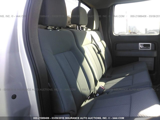 1FTFW1EF4BFC70828 - 2011 FORD F150 SUPERCREW SILVER photo 8