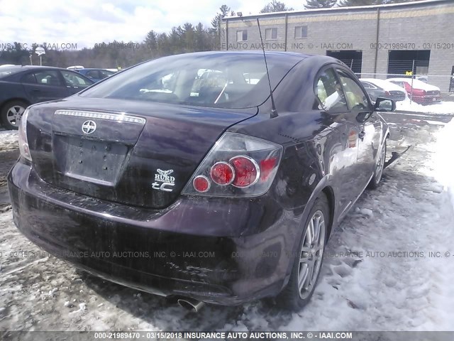 JTKDE167X80248953 - 2008 TOYOTA SCION TC 紫色 照片 4