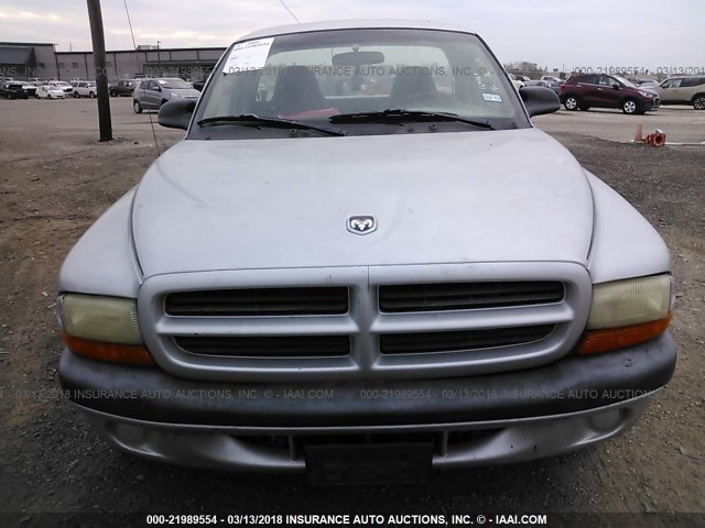 1B7FL36XX2S507907 - 2002 DODGE DAKOTA SPORT/RT SILVER photo 6