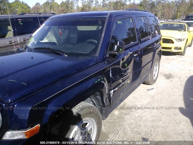 1C4NJPBB5GD652173 - 2016 JEEP PATRIOT SPORT Dark Blue photo 6