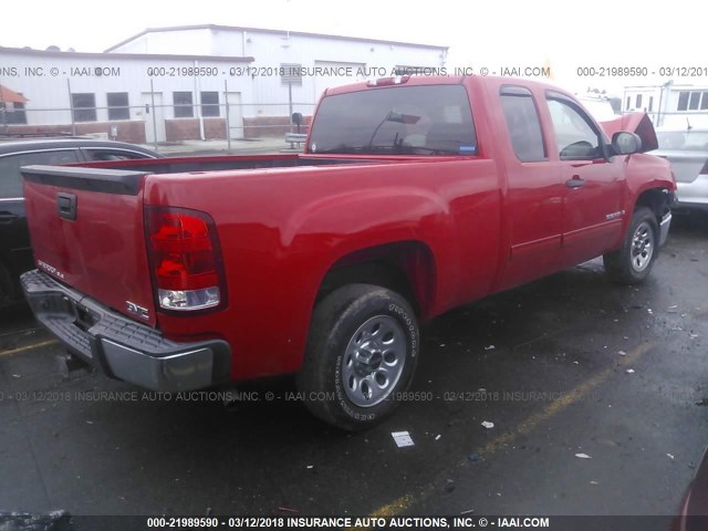 1GTEC19C18Z163845 - 2008 GMC SIERRA C1500 RED photo 4