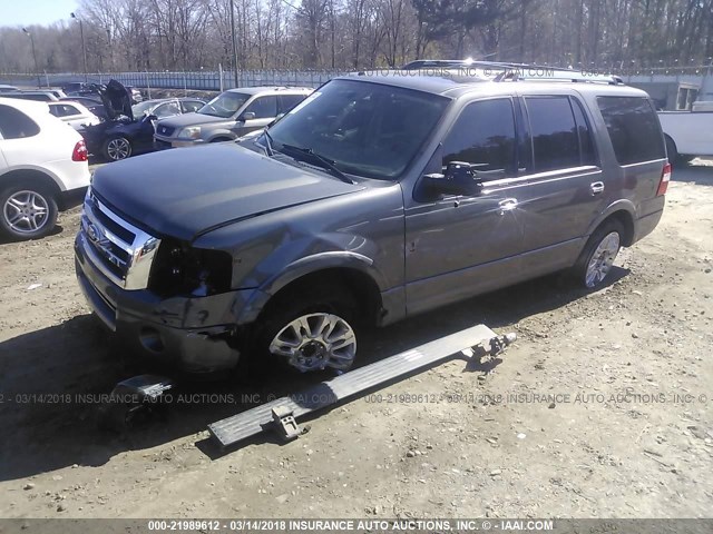 1FMJU1K52EEF53021 - 2014 FORD EXPEDITION LIMITED GRAY photo 2