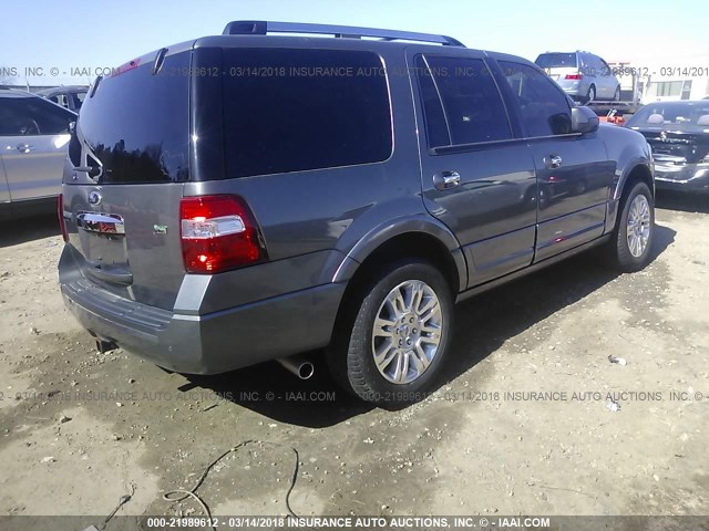 1FMJU1K52EEF53021 - 2014 FORD EXPEDITION LIMITED GRAY photo 4