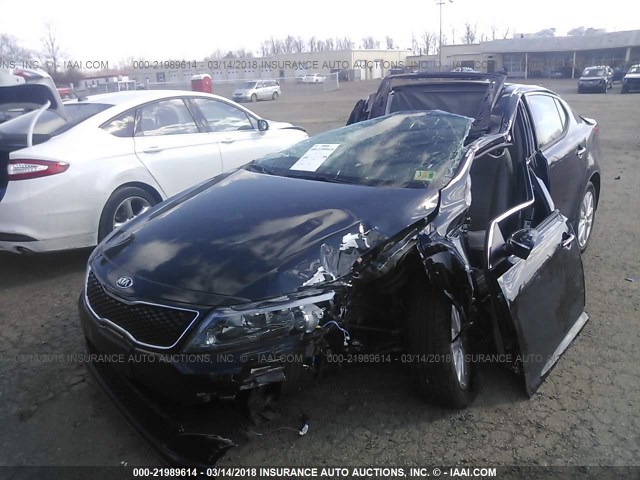 5XXGN4A7XFG468344 - 2015 KIA OPTIMA EX BLACK photo 2