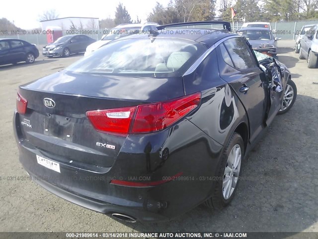 5XXGN4A7XFG468344 - 2015 KIA OPTIMA EX BLACK photo 4