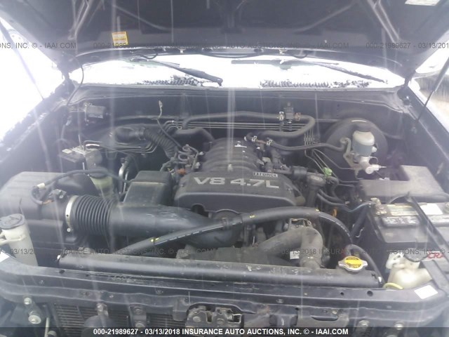 5TBBT44105S466485 - 2005 TOYOTA TUNDRA ACCESS CAB SR5 BLACK photo 10