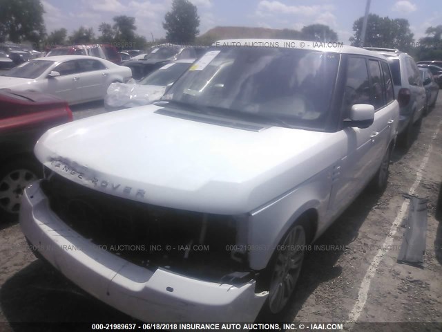 SALMF1D42CA366567 - 2012 LAND ROVER RANGE ROVER HSE LUXURY WHITE photo 2