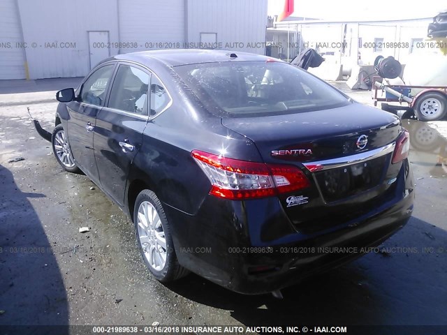 3N1AB7AP5DL746331 - 2013 NISSAN SENTRA S/SV/SR/SL BLACK photo 3