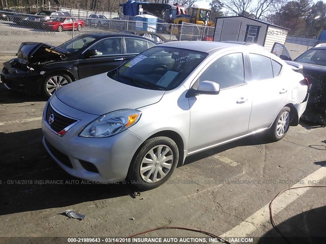 3N1CN7AP8EK456673 - 2014 NISSAN VERSA S/S PLUS/SV/SL SILVER photo 2