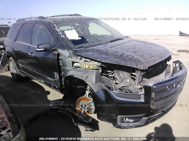 1GKKRTKD7FJ222381 - 2015 GMC ACADIA DENALI BLACK photo 1